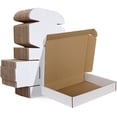 thumbnail image 1 of 12x9x2 Shipping Boxes Set of 25, White Corrugated Cardboard Box for Small Business, 1 of 8