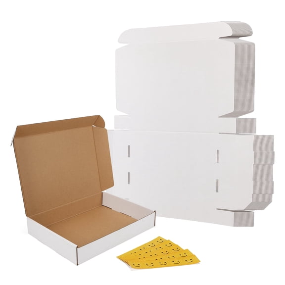 12x9x2 Shipping Boxes Set of 30, Corrugated Cardboard Mailer Box for Packing Mailing Small Business, White