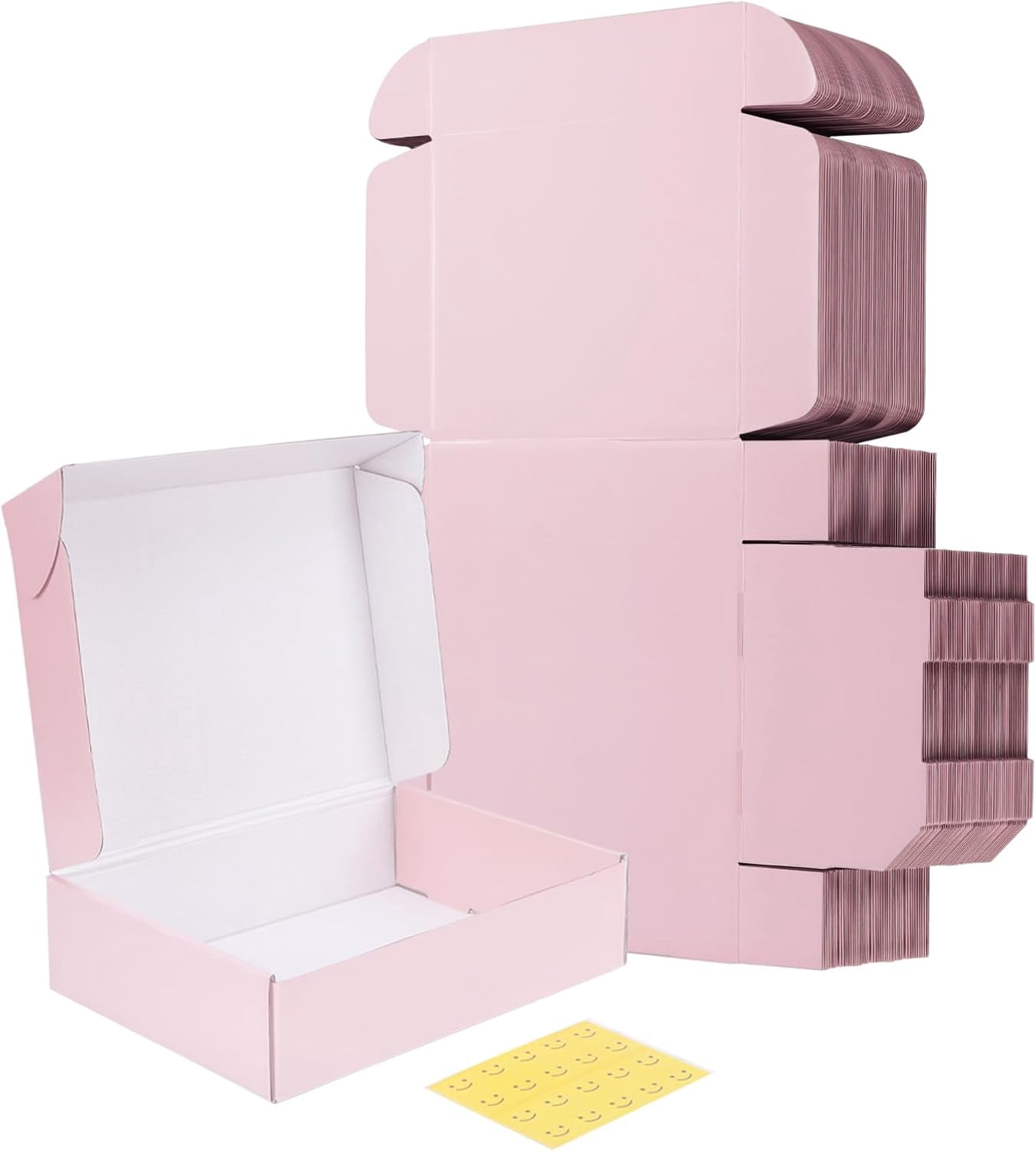 12x9x3 Shipping Boxes Set of 20, Pink Corrugated Cardboard Box for ...