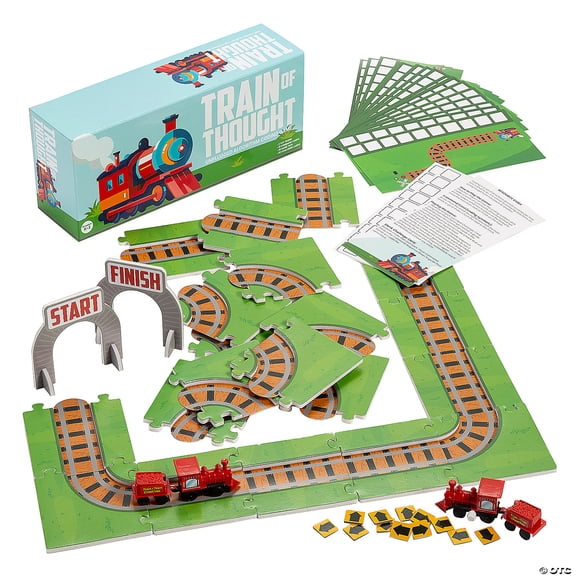 13 1/4" x 3 1/2" STEM Train of Thought Algorithm Coding Game Set - 57 Pieces