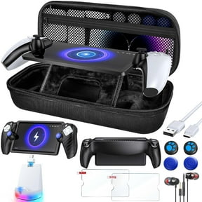 13 in 1 Charger Bundle Accessories for PS Portal with RGB Charging Dock, Carrying Case for PS Portal with Protective Silicone Cover, 2* Screen Protector, 4* Thumb Grip, Earphone and Type C
