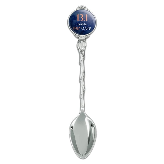 13.1 Half Marathon Half Crazy Running Runner Novelty Collectible Demitasse Tea Coffee Spoon