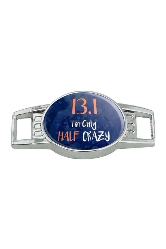 13.1 Half Marathon Half Crazy Running Runner Shoe Shoelace Shoe Lace Tag Runner Gym Charm Decoration