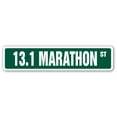 thumbnail image 1 of 13.1 MARATHON Street Sign runner shoes jog jogging run | Indoor/Outdoor |  36" Wide, 1 of 5