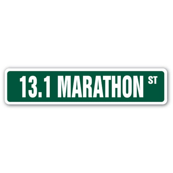 13.1 MARATHON Street Sign runner shoes jog jogging run | Indoor/Outdoor | 36" Wide