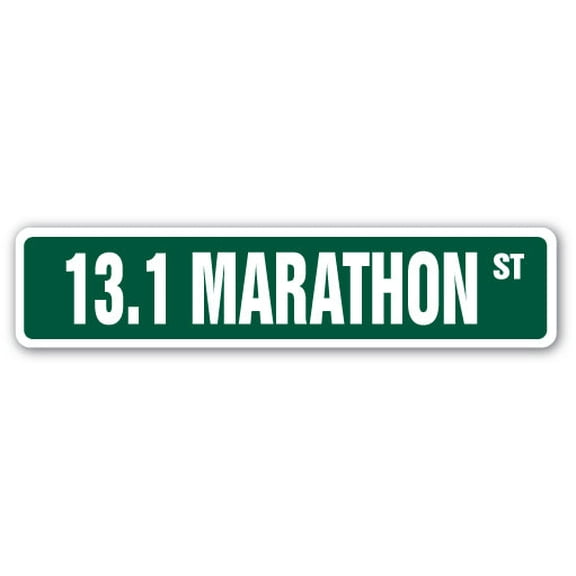 13.1 MARATHON Street Sign runner shoes jog jogging run | Indoor/Outdoor | 36" Wide