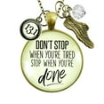 thumbnail image 1 of 13.1 Marathon Gutsy Goodness Bronze Metal Necklace Don't Stop Sport Female Adult Jewelry, 1 of 7