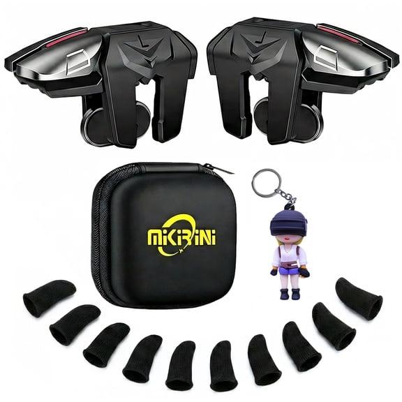 PUBG Mobile Triggers 13 in 1 Combo, 4 Gaming Triggers Mobile Phone Game Controller for PUBG/Knives Out/Call of Duty/Rules of Survival, Aim & Fire Trigger for iPhone & Android Phone