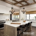 thumbnail image 1 of 13.1" Modern Farmhouse Hanging Pendant Lighting, 4-Light Rustic Interior Flush Mount Ceiling Light Fixture, Vintage Chandelier for Hallway Foyer Dining Room Entryway Kitchen Island Bedroom, 1 of 7