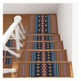 13+1 Stair Treads Carpet with Landing Stair Rugs ethnic geometric