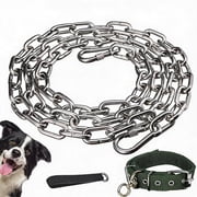 13.1 ft Dog Chains for Outside - Heavy Dog Tie Out Chain Leash Great for Small to Large Dogs Up to 200Lbs - Chew Proof Long Dog Leash Chain Dog Chain for Yard Camping or Travel, of 4 mm diameter