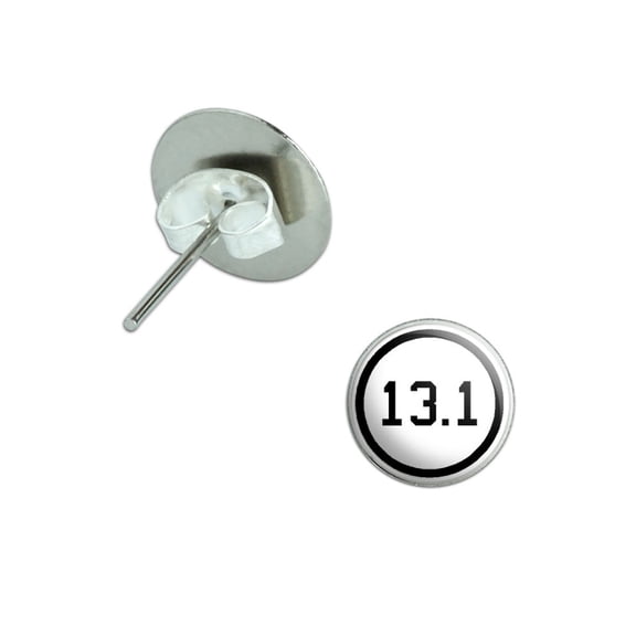 13.1 half marathon Pierced Stud Earrings