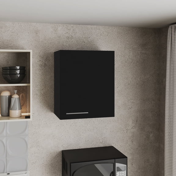 13.10 in Deep, Solid Wood + MDF - Space - Saving Kitchen Cabinet - Wall - Mounted - Keeps Dishes Organized