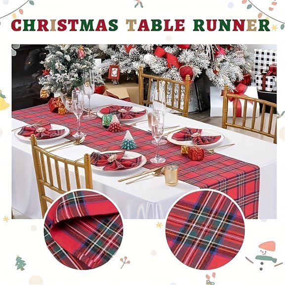 13*102inch Christmas Table Runner Festival Decoration Luxury Lattice Fashionable Table Runner