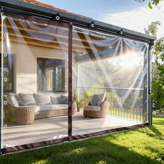 13.12*9.84in Multifunctional Outdoor Tarpaulin, Waterproof, Transparent, Sunproof, Tear-Resistant, Thickened for Rainproof and Windproof Coverage|YISHFHP