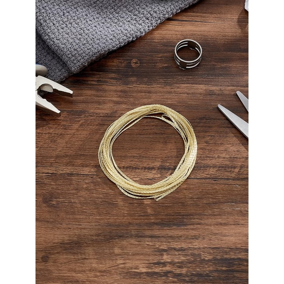 13.12 Feet 3x1.3mm Bare Copper Wire Flat Bare Copper Wire Bendable Flexible Craft Wiring for Sculpting Armature Artistic Floral Garden Wrapping DIY Crafting Jewelry Making