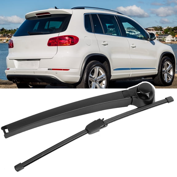 13"+12" Rear Windshield Wiper Blade and Arm Set Fit for 2009-2017 Volkswagen Tiguan Wiper Arm Blade Assembly 1T0-955-707-C
