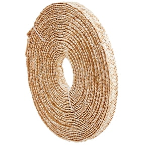 13.12 Yards Wheat Straw Ribbon for Hat Making 0.75 Inch Wide Jute Straw Craft Ribbon for Hat Making DIY Craft Accessories Blanched Almond Color