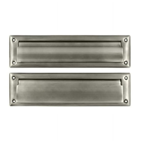 13.12 in. Mail Slot with Interior Flap, Antique Nickel - Solid