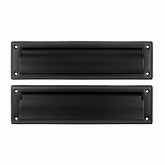 13.12 in. Mail Slot with Interior Flap, Black - Solid