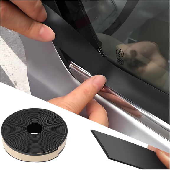 13.12FT Car Window Seal Strip,Rubber Automotive Weather Stripping for Car Window Edge Gap,Universal Self Adhesive Car Window Trim Car Accessories for Most Cars Trucks SUVs