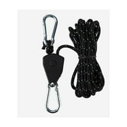 13.12ft Ratchet Tie Down Rope Reflctive Adjustable Canopy Tent Strap Retractable Hanger tieboss with Reinforced Hooks for Camping Grow Light 1/8" 1-Pack