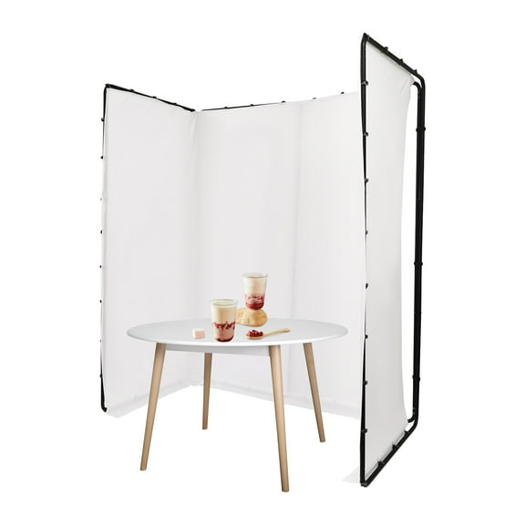 13.12x7.87FT Photography Background Support System Portable Large Chromakey White Screen Backdrop with Stand for Photo Studio Video Shooting Live Streaming Parties Keying Stage