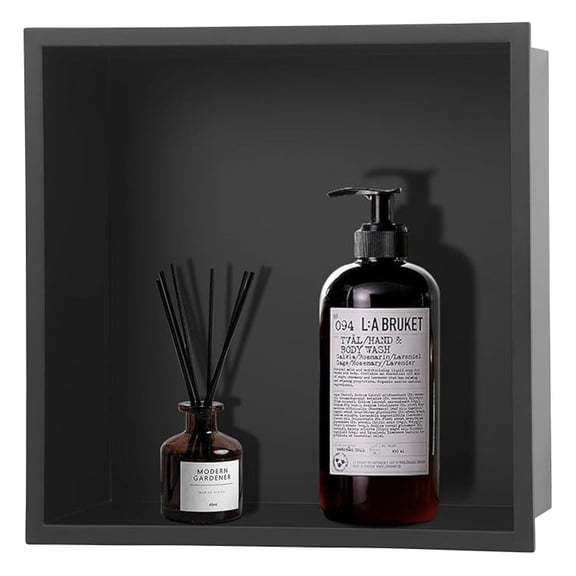 1313 Inch Stainless Steel Shower Niche, Waterproof Recessed Wall Niche, No Tile Needed Insert Storage for Bathroom Kitchen Bedroom(Black)