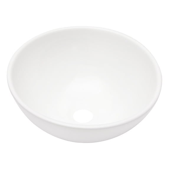 13"×13" White Ceramic Circular Vessel Bathroom Sink
