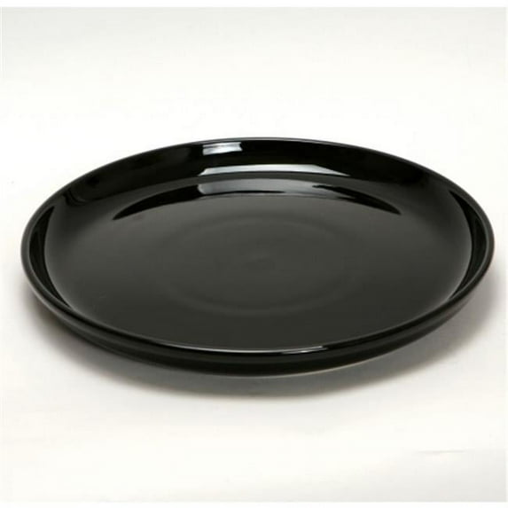 13.13 in. Pizza-Serving Plate - Black - 6 pcs