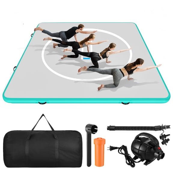 13*13FT Inflatable Wrestling Mats Training Mat With Pump 4" Thick PVC Gymnastics Mat for Home Use/Tumbling/Jiu Jitsu/MMA/Yoga/Grappling