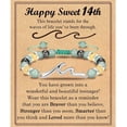 thumbnail image 1 of 13 14 15 16 17 18 21 Year Old Birthday Gifts for your love, Wave Birthday Bracelet Gifts with Birthday Card for Daughter Granddaughter Niece Friends, 1 of 7