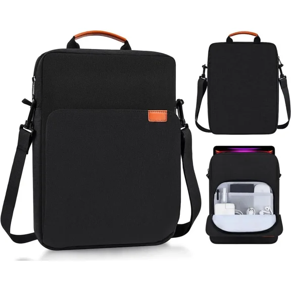 13 - 14 Inch Laptop Shoulder Bag Carrying Case for Macbook Air 13" M4 M3 M2 A3420 A3113/ MacBook Pro 14 M4 M3 M2 M1/ 13" iPad Pro M4/ iPad Air M3 M2 2025, Vertical Laptop Sleeve Handbag