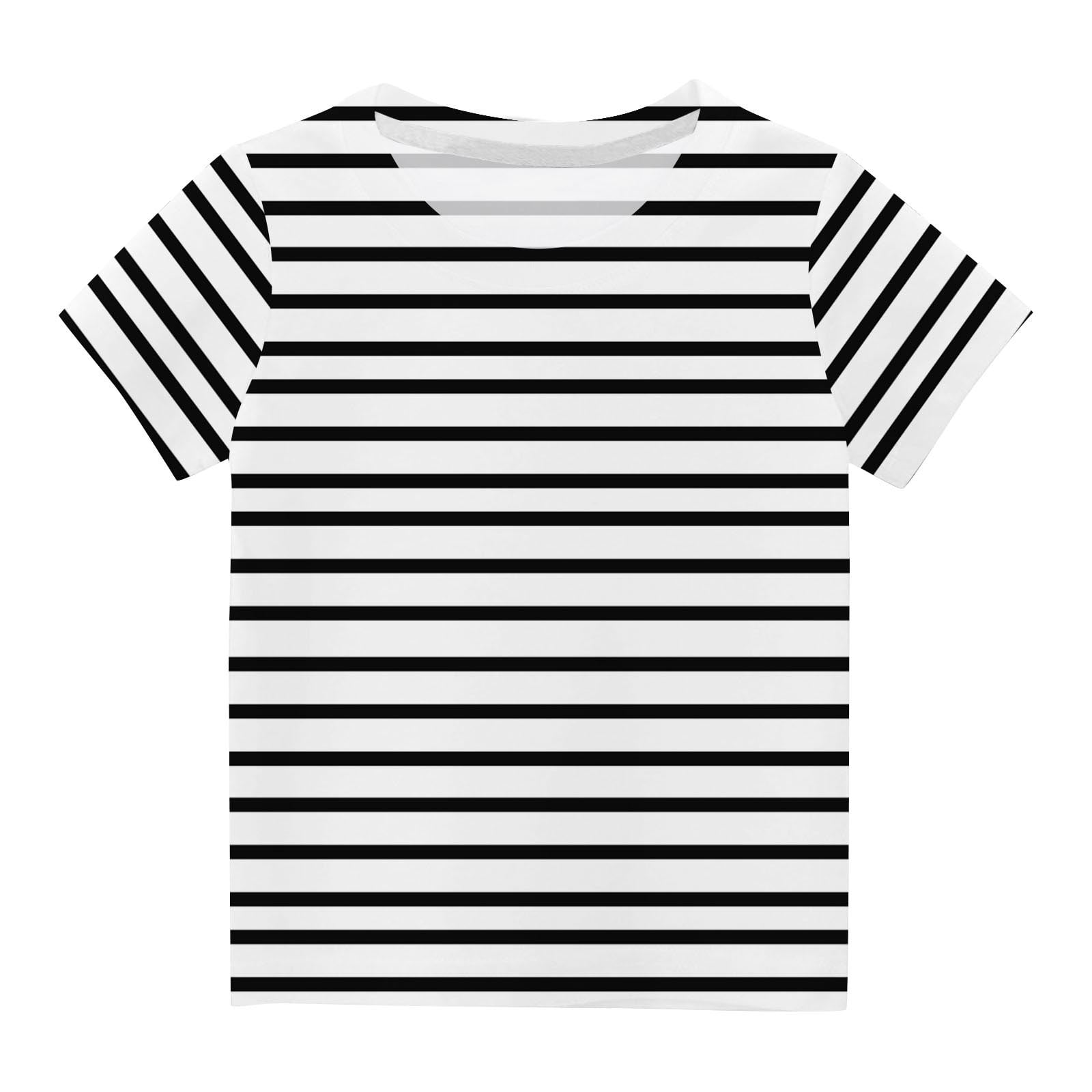 13-14 Years Boys Girl Short Sleeve Striped Crew Neckline T-Shirts Kid ...