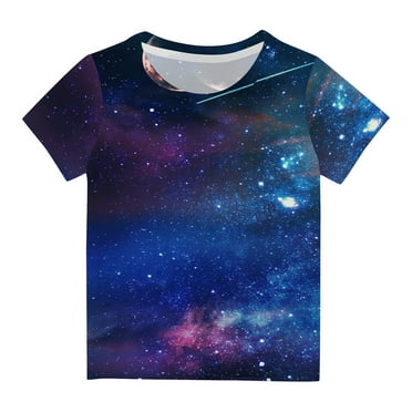 13-14 Years Boys Girls 3D Graphic Printed T-Shirts Unisex Short Sleeve Summer Tees for 4-14 Years Multicolor B