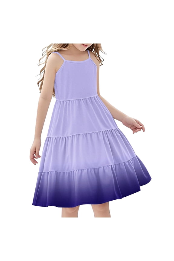 13-14 Years Tween Girls Elegant Dresses Kids Summer Sleeveless Dress Size 4-15 Years Old
