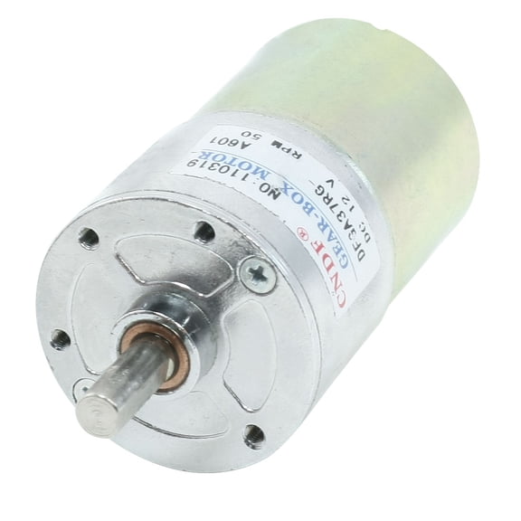 13.14Kg.cm 6mm Shaft Permanent Magnetic Gear Box Motor 50RPM DC 12V