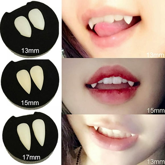 Xinhuaya Halloween Dentures Resin Costume Prosthetic Vampire Teeth Party Decoration, with 2 Count