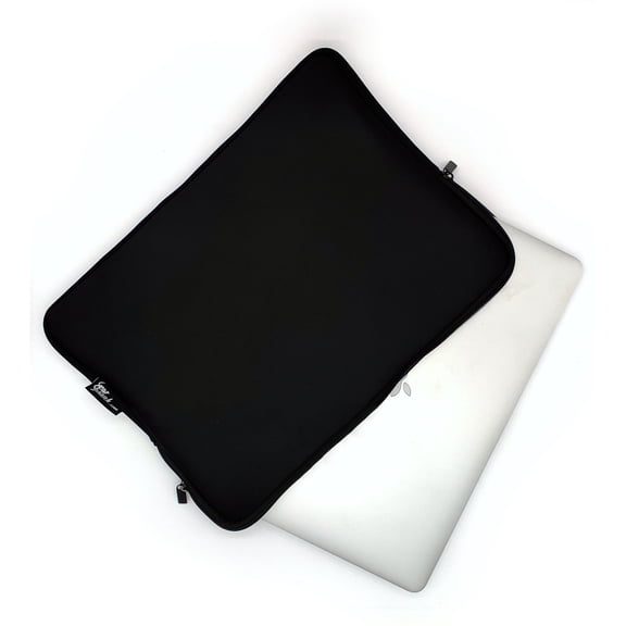 13-15 Inch Solid Black Laptop Sleeve Case/Water-Resistant Neoprene Notebook Computer Pocket Tablet Briefcase Carrying Bag/Pouch Skin Cover for HP/Dell/Lenovo/Asus/Acer/Apple