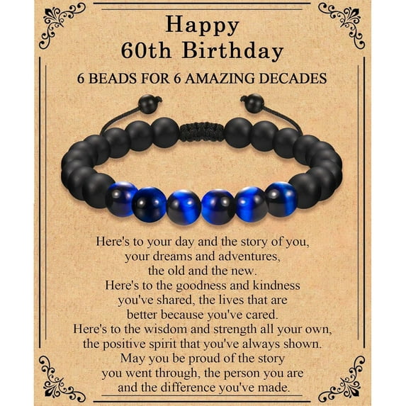 13 16 18 21 30 40 50 60 years old Boy Birthday Gift Bracelet Boyfriend Son Brother Grandson Nephew Dad Husband Grandpa Uncle Friend