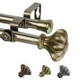 thumbnail image 1 of 13/16" Dia Adjustable 120-170" Adelina Double Curtain Rod in Antique Brass, 1 of 1