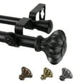 thumbnail image 1 of 13/16" Dia Adjustable 120-170" Adelina Double Curtain Rod in Black, 1 of 1