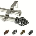 thumbnail image 1 of 13/16" Dia Adjustable 120-170" Alonzo Double Curtain Rod in Satin Nickel, 1 of 1