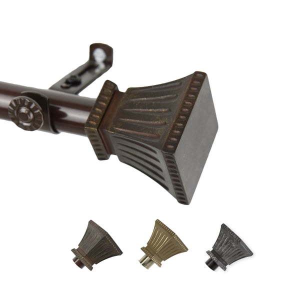 13/16" Dia Adjustable 120-170" Amara Curtain Rod in Cocoa