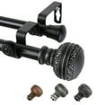 thumbnail image 1 of 13/16" Dia Adjustable 120-170" Siena Double Curtain Rod in Black, 1 of 1