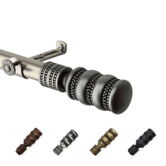 13/16" Dia Adjustable 28-48" Arturo Curtain Rod in Satin Nickel