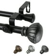 thumbnail image 1 of 13/16" Dia Adjustable 28-48" Bria Double Curtain Rod in Black, 1 of 1