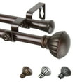 thumbnail image 1 of 13/16" Dia Adjustable 28-48" Bria Double Curtain Rod in Cocoa, 1 of 1