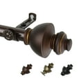 thumbnail image 1 of 13/16" Dia Adjustable 28-48" Paola Curtain Rod in Cocoa, 1 of 3
