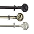 thumbnail image 1 of 13/16" Dia Adjustable 28-48 inch Curtain Rod with Edmud Finials - Antique Brass,(4823-284), 1 of 3